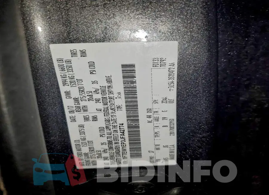 1FTEW1EP3JFA42774 Photo# 12