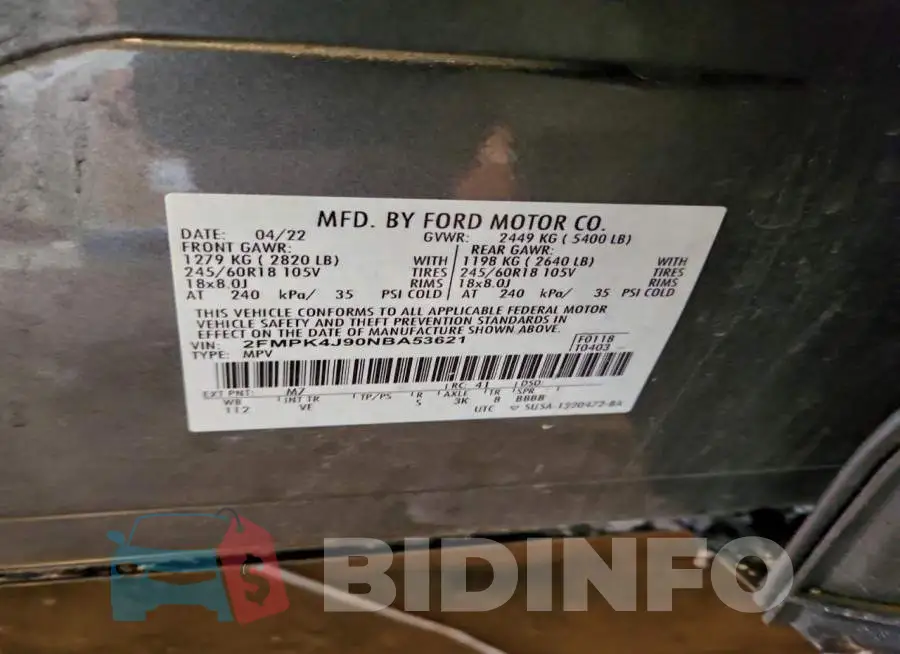 2FMPK4J90NBA53621 Photo# 13