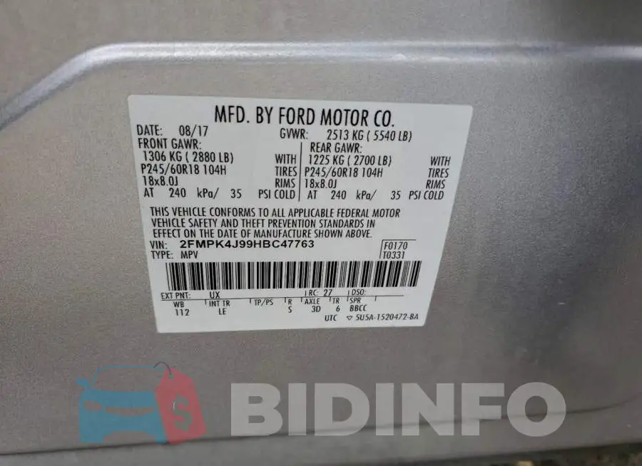2FMPK4J99HBC47763 Photo# 12