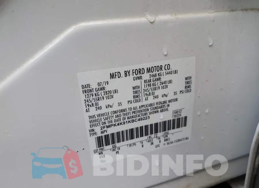2FMPK4K91KBC49223 Photo# 14