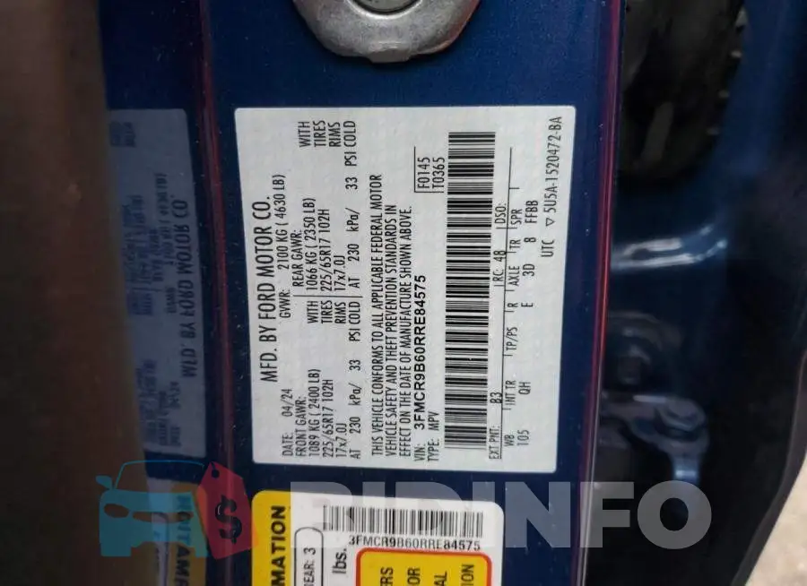 3FMCR9B60RRE84575 Photo# 14