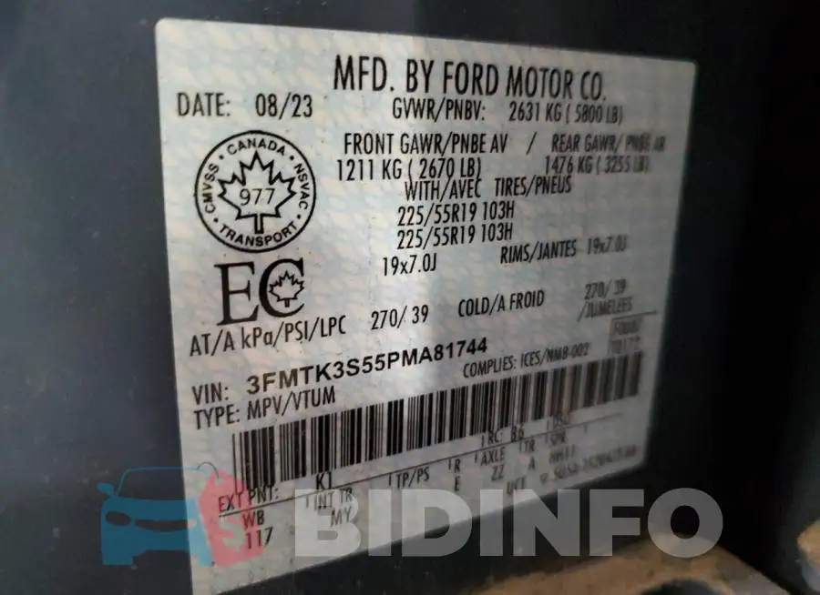3FMTK3S55PMA81744 Photo# 14