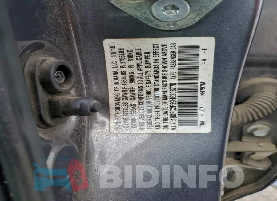 19XFC2F59HE208770 Photo# 12