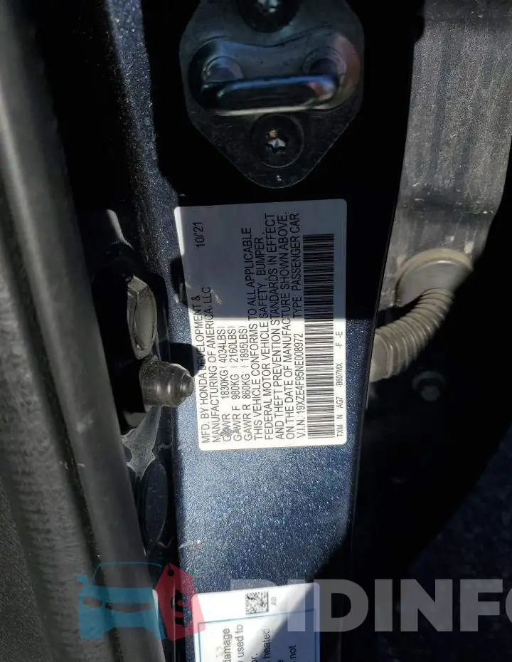19XZE4F95NE008972 Photo# 13
