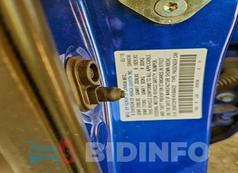 2HGFC2F81KH566422 Photo# 12