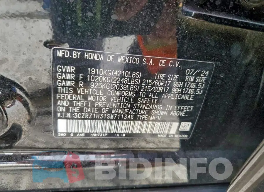3CZRZ1H31SM711346 Photo# 13