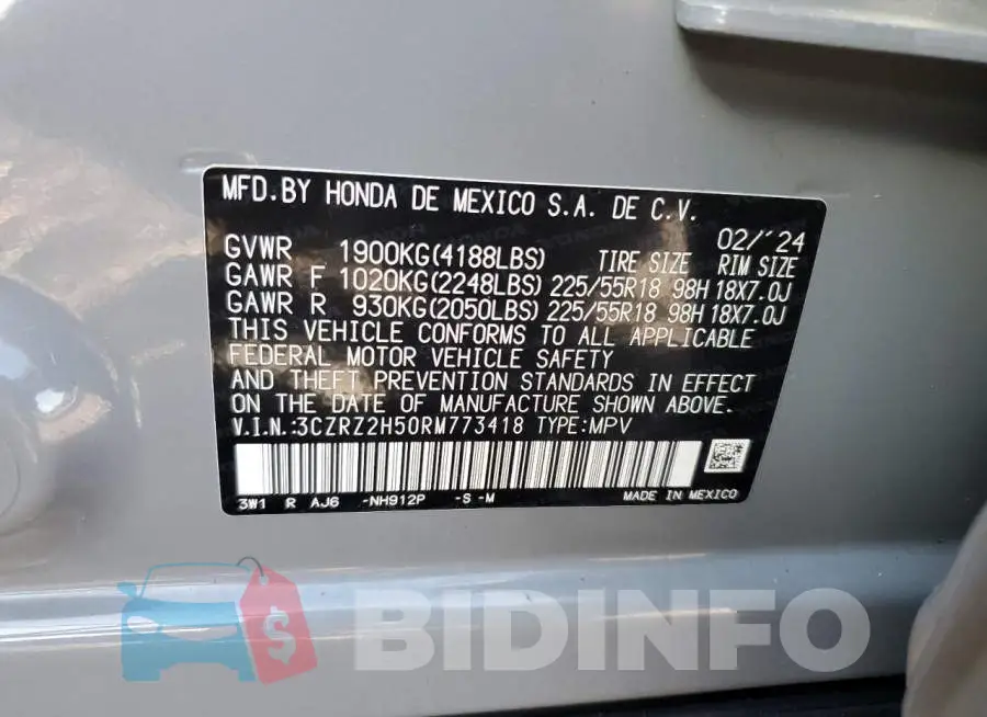 3CZRZ2H50RM773418 Photo# 13
