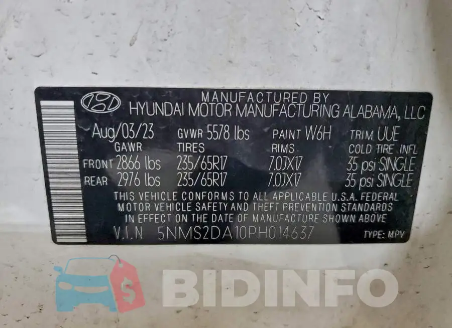 5NMS2DA10PH014637 Photo# 14