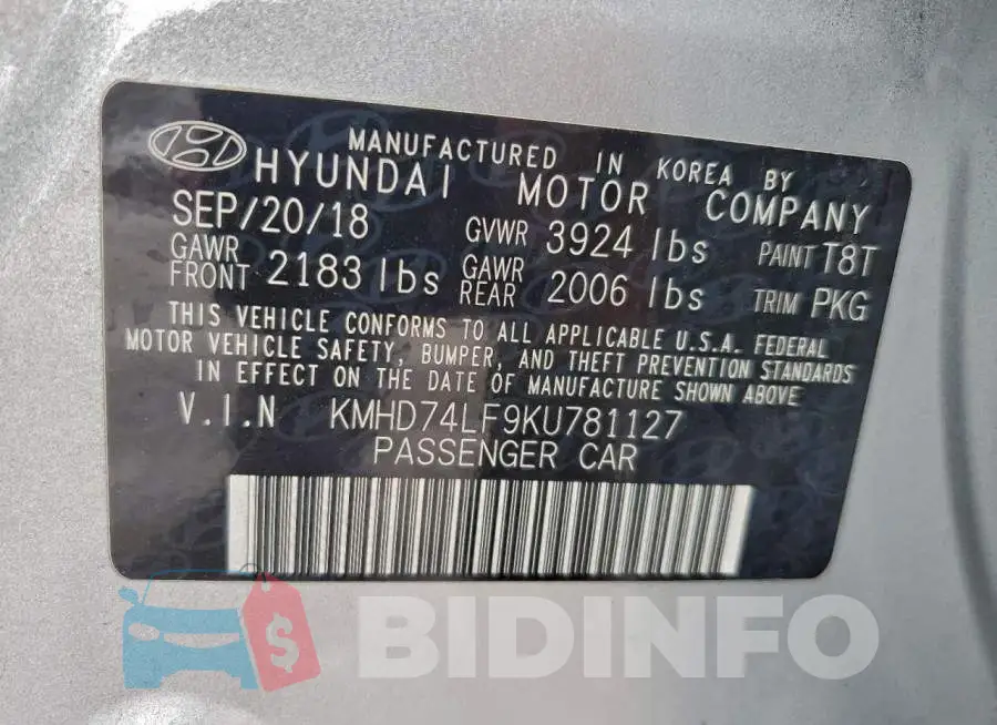 KMHD74LF9KU781127 Photo# 12