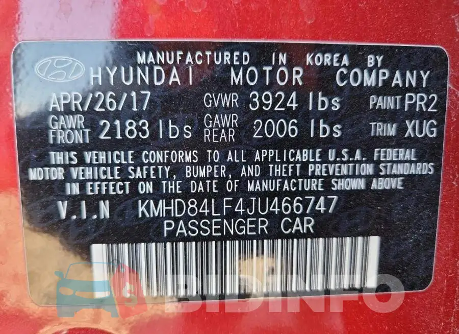 KMHD84LF4JU466747 Photo# 12