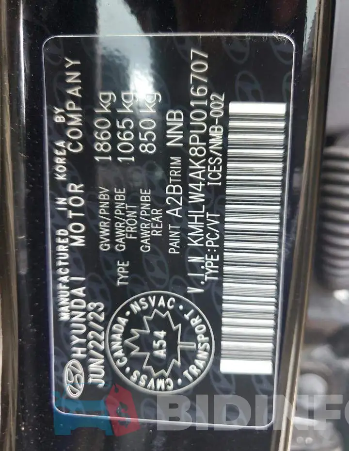 KMHLW4AK8PU016707 Photo# 13