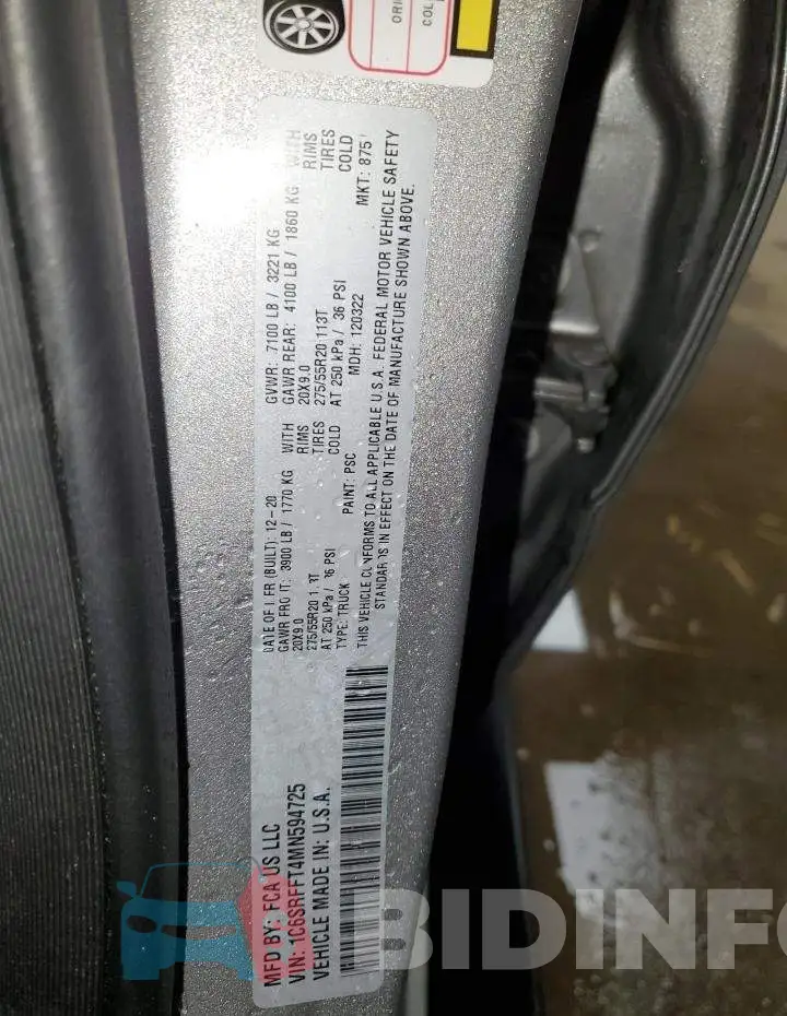 1C6SRFFT4MN594725 Photo# 12