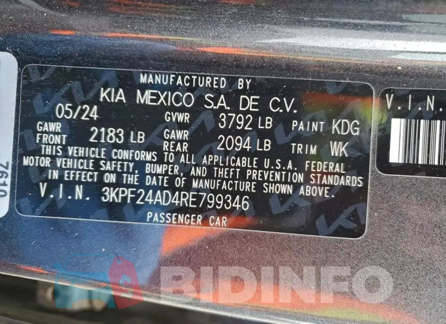 3KPF24AD4RE799346 Photo# 13