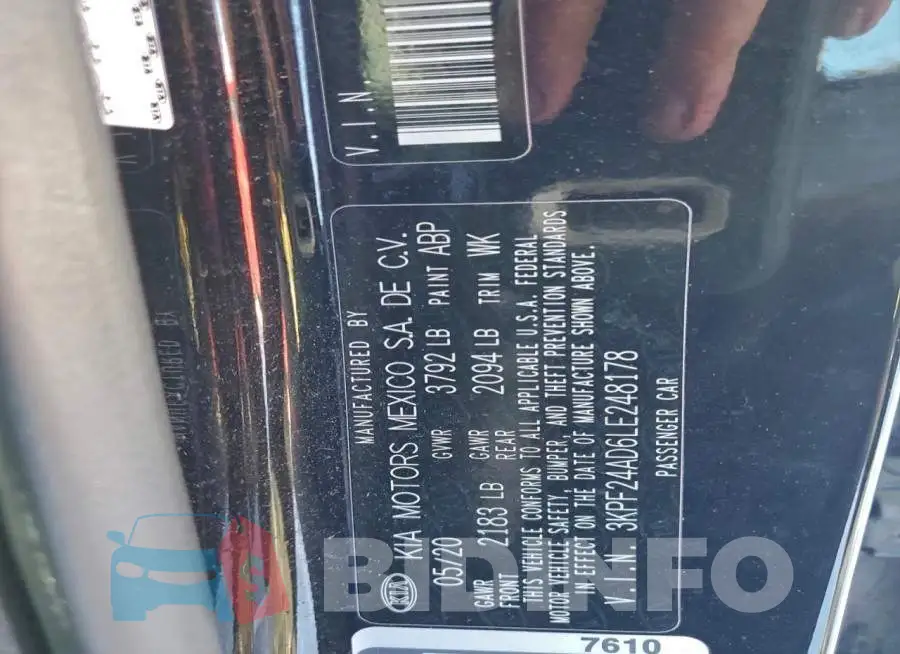 3KPF24AD6LE248178 Photo# 12