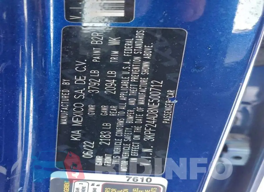 3KPF24AD8NE500712 Photo# 13