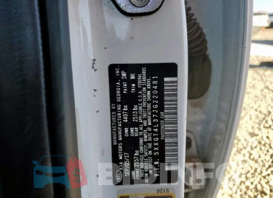 5XXGT4L37JG220481 Photo# 13