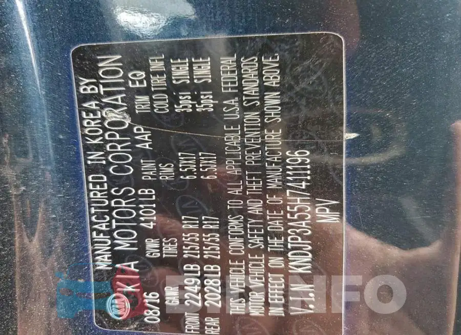 KNDJP3A55H7411196 Photo# 12