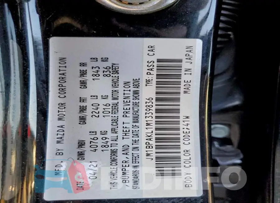 JM1BPAKL1M1339836 Photo# 12