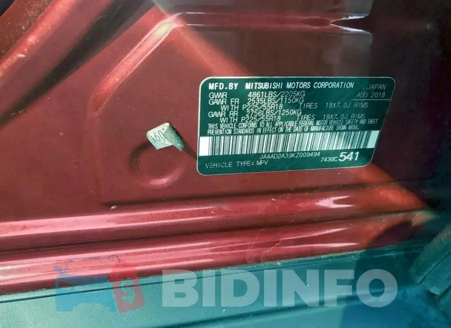 JA4AD2A39KZ009494 Photo# 12