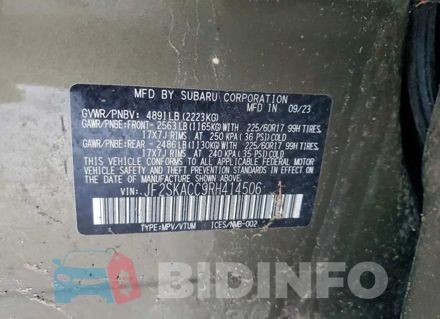 JF2SKACC9RH414506 Photo# 14