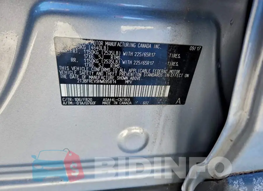 2T3BFREV9HW695814 Photo# 14