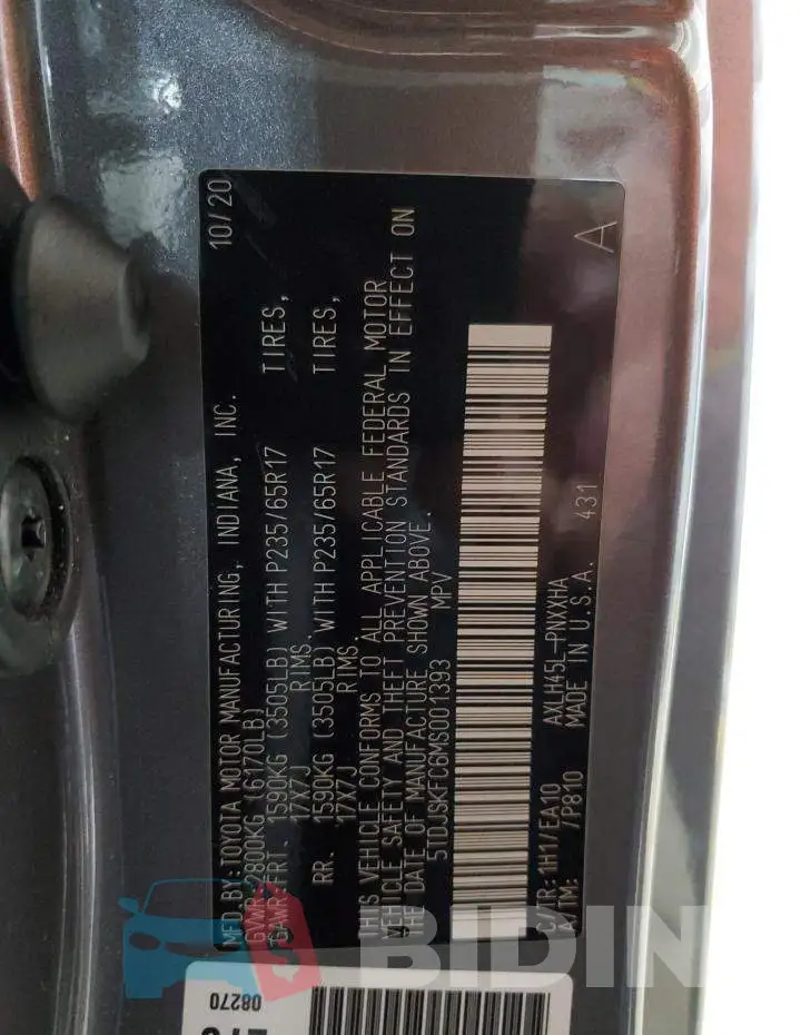 5TDJSKFC6MS001393 Photo# 14