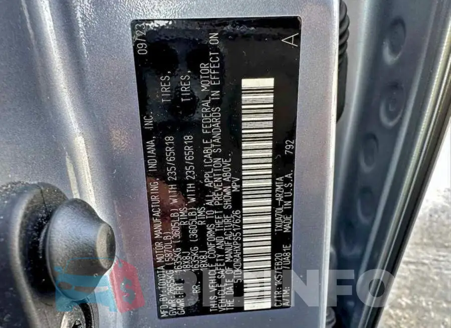 5TDKDRAHXPS517626 Photo# 10