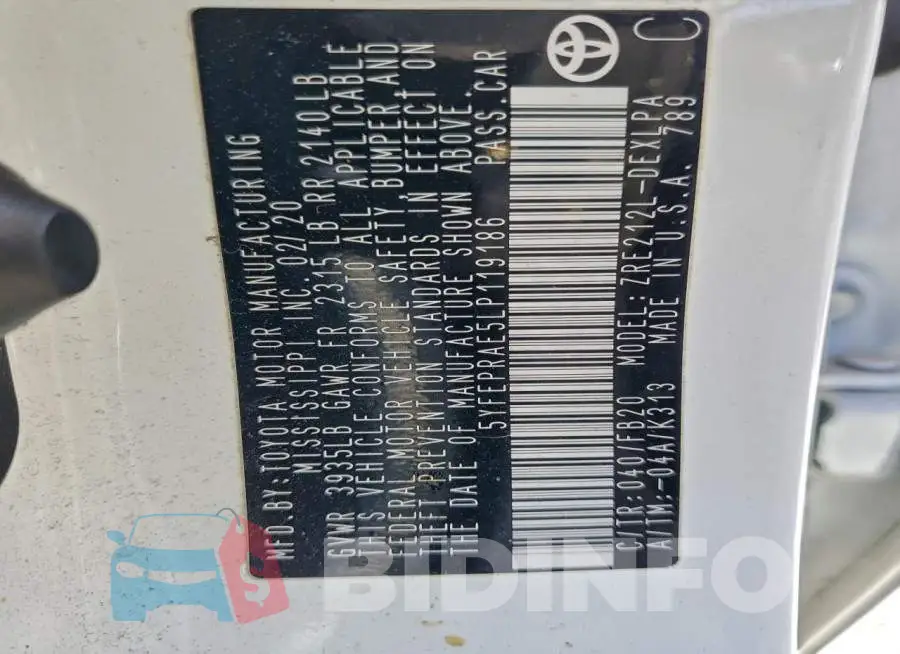 5YFEPRAE5LP119186 Photo# 12