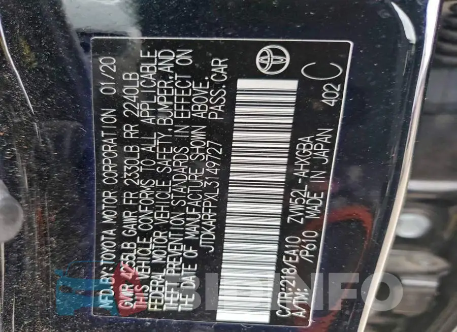 JTDKARFPXL3149727 Photo# 12