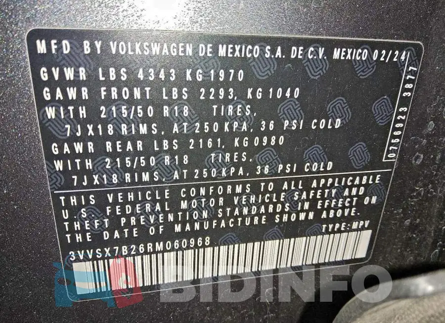 3VVSX7B26RM060968 Photo# 13