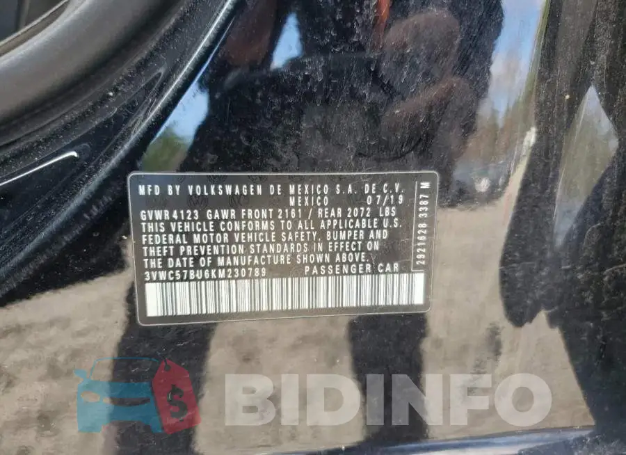 3VWC57BU6KM230789 Photo# 12