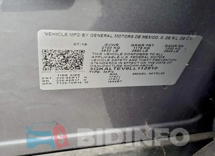 3GKALTEV9LL112910 Photo# 12
