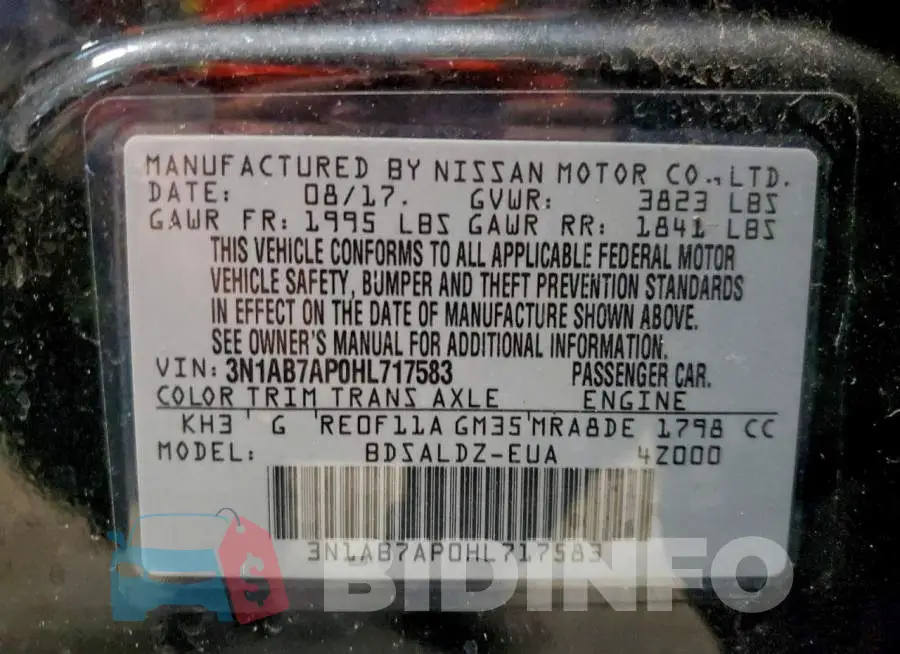 3N1AB7AP0HL717583 Photo# 12