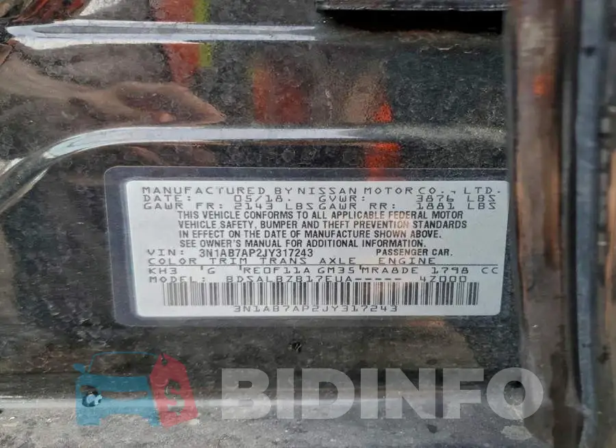 3N1AB7AP2JY317243 Photo# 12