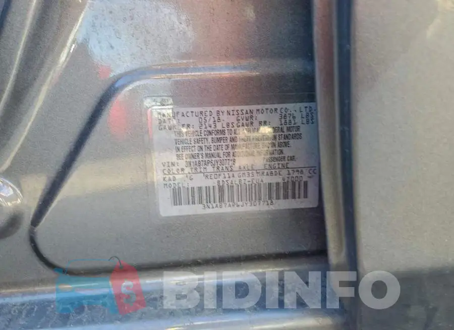 3N1AB7AP6JY307718 Photo# 12