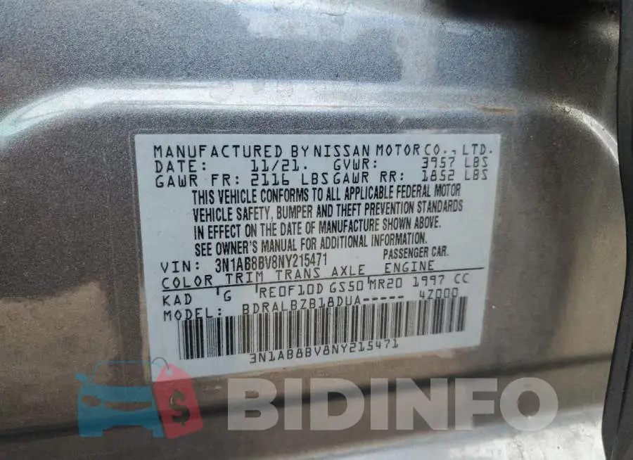 3N1AB8BV8NY215471 Photo# 13