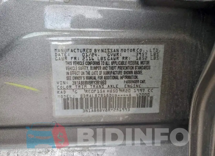 3N1AB8BV8RY281993 Photo# 12