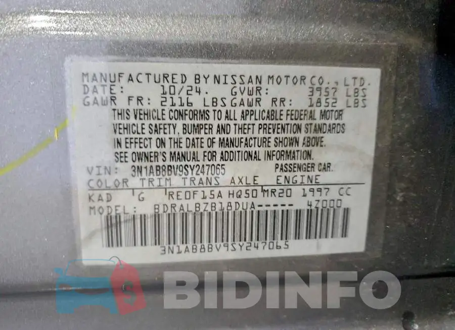 3N1AB8BV9SY247065 Photo# 12