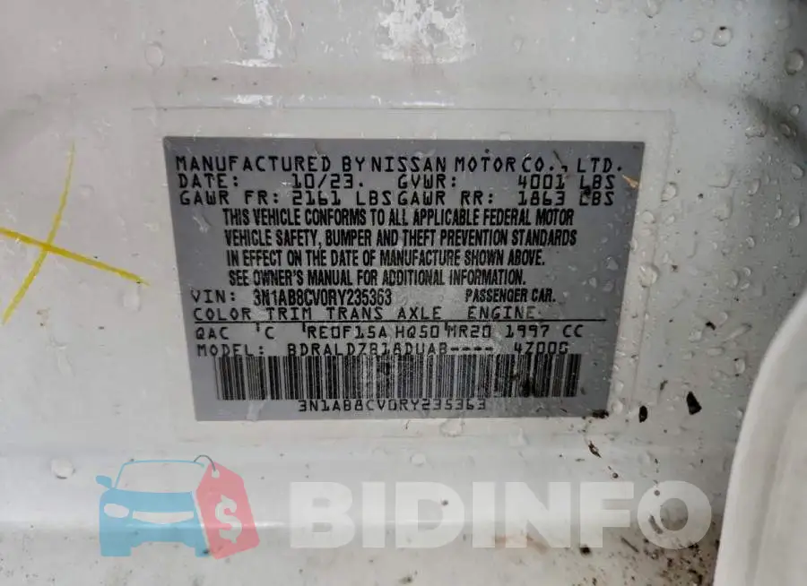 3N1AB8CV0RY235363 Photo# 12