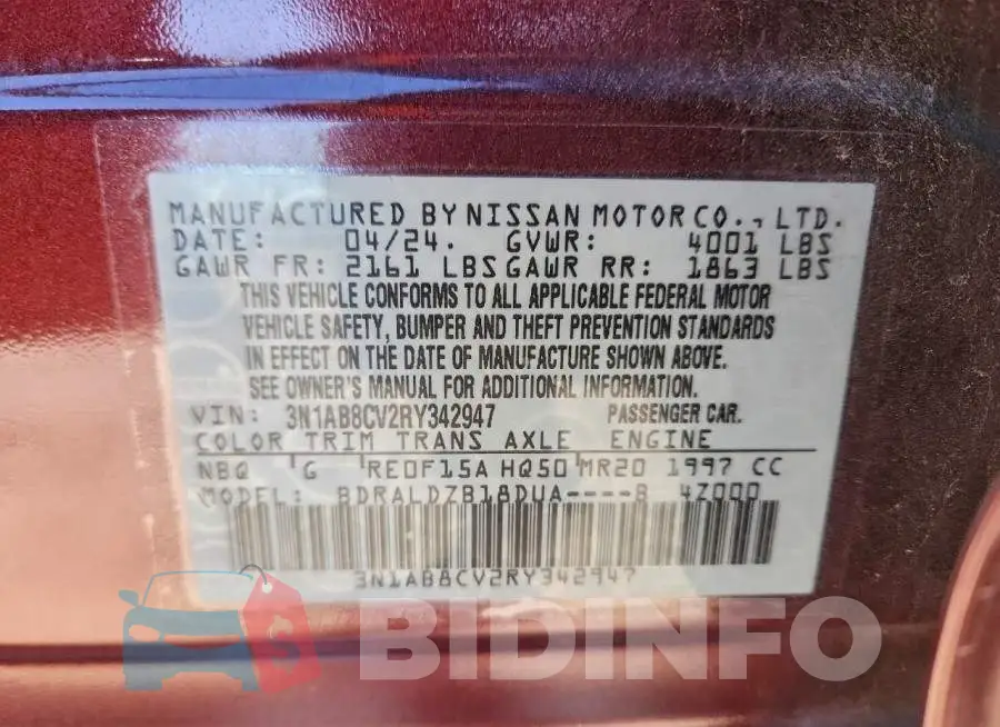 3N1AB8CV2RY342947 Photo# 12