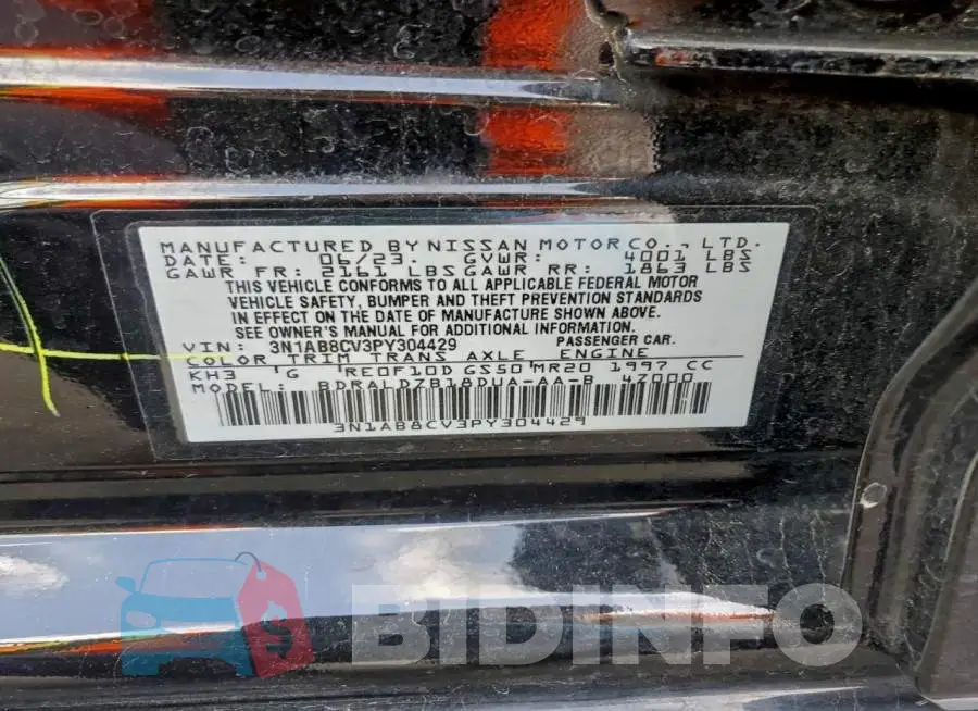 3N1AB8CV3PY304429 Photo# 12