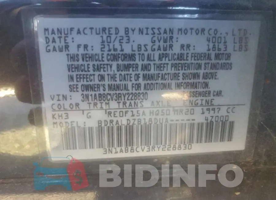 3N1AB8CV3RY228830 Photo# 12