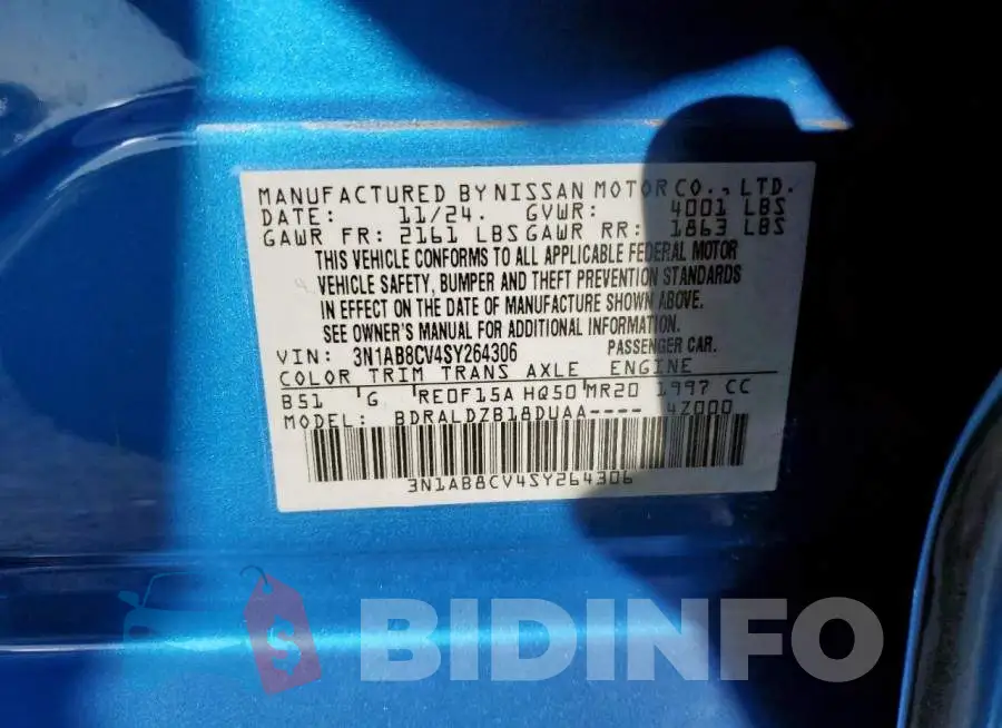 3N1AB8CV4SY264306 Photo# 12