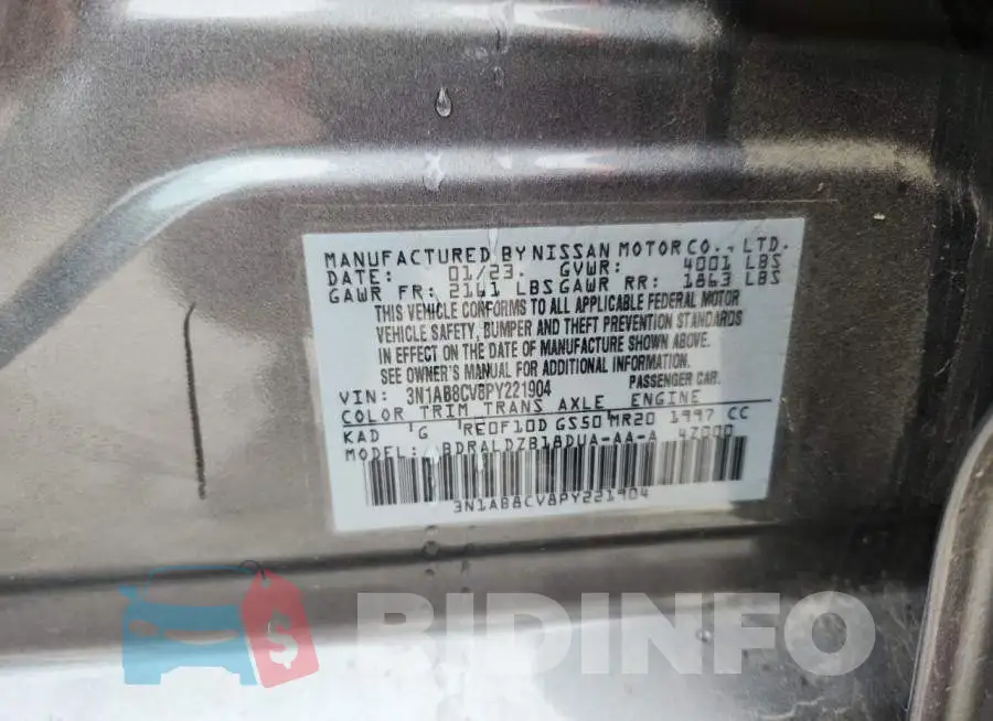 3N1AB8CV8PY221904 Photo# 12