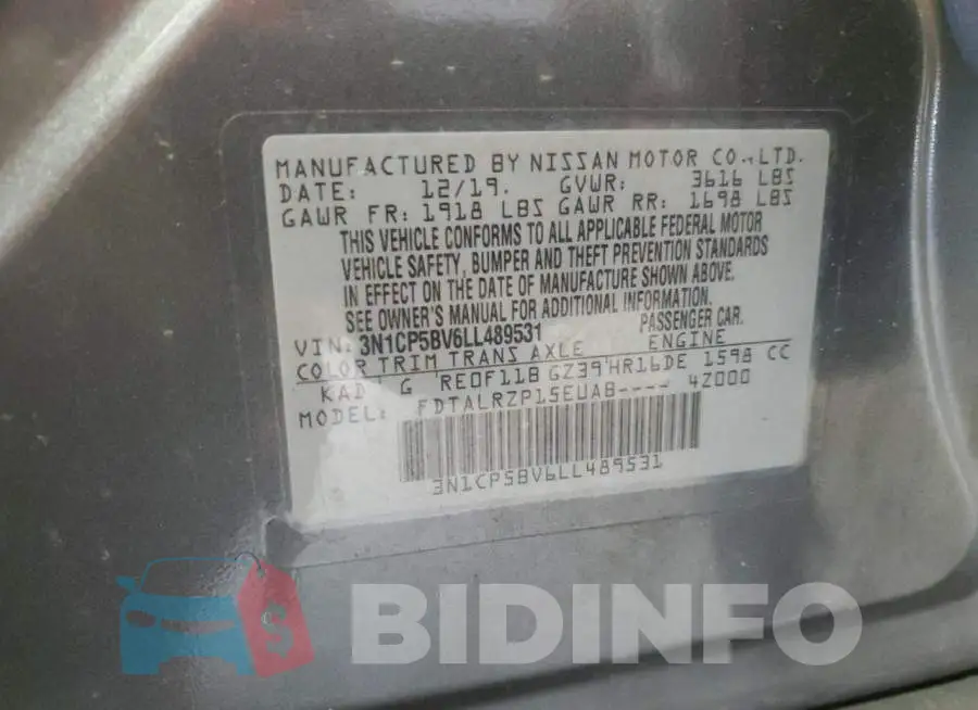 3N1CP5BV6LL489531 Photo# 14