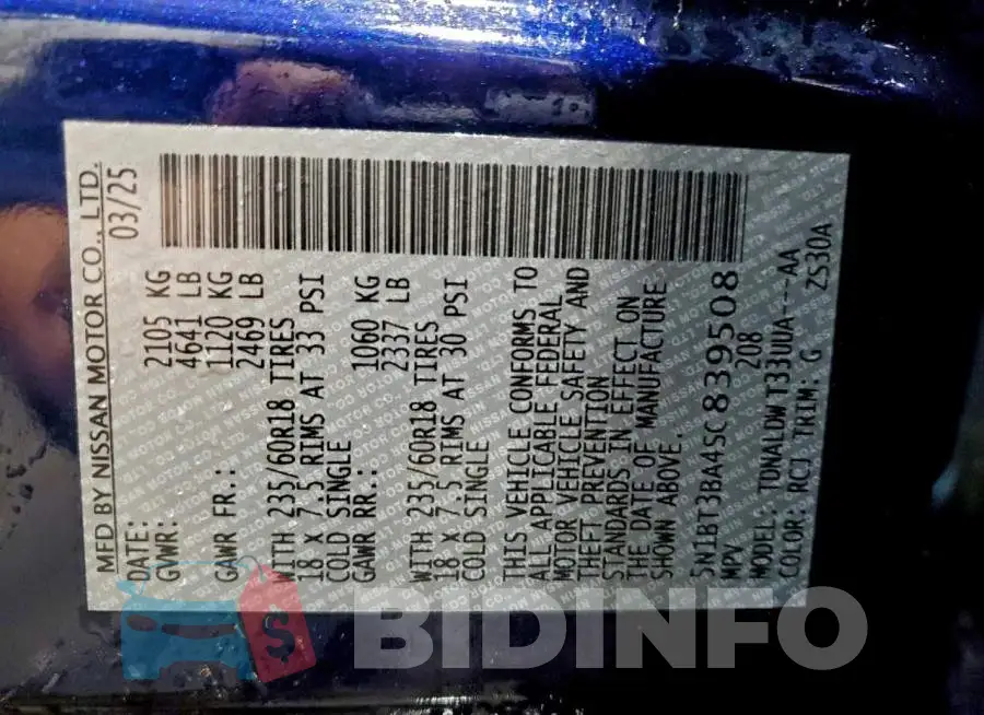 5N1BT3BA4SC839508 Photo# 14