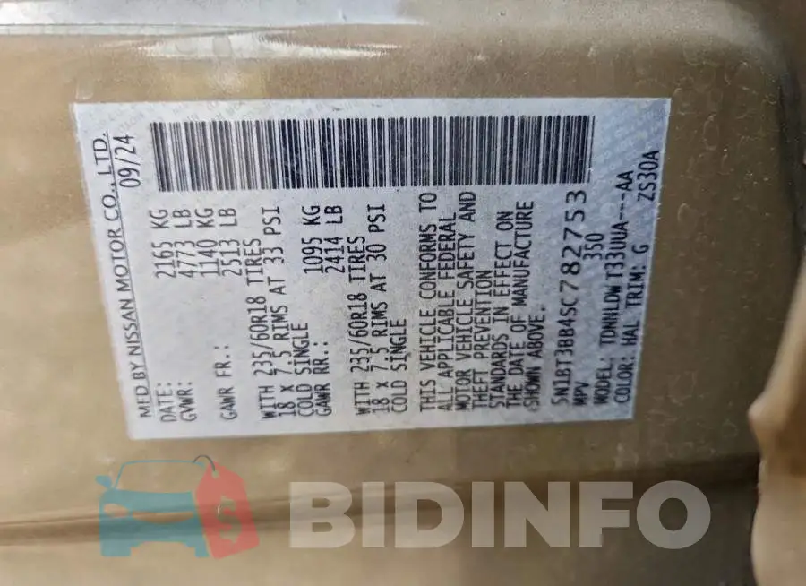 5N1BT3BB4SC782753 Photo# 13
