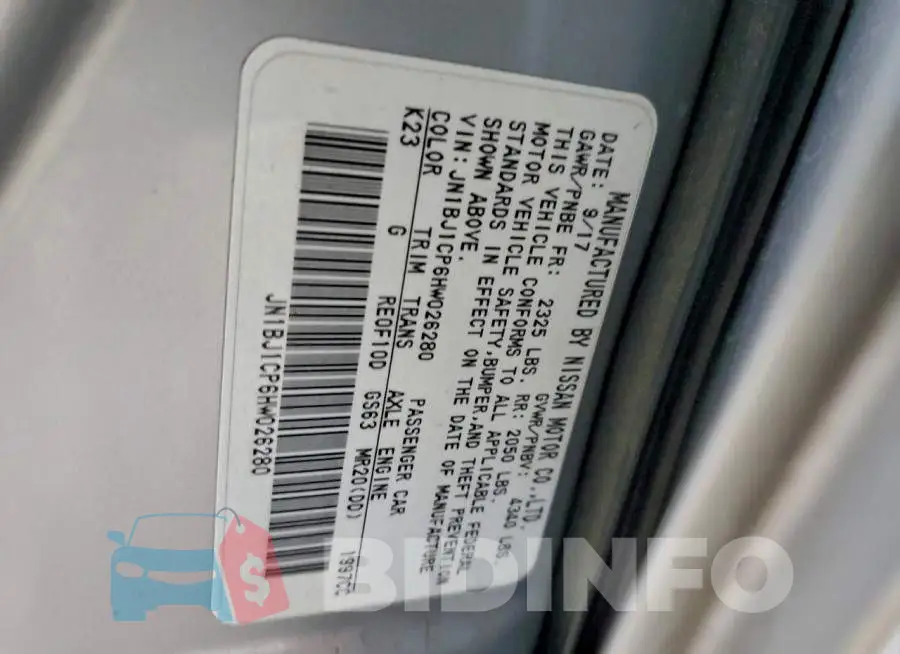 JN1BJ1CP6HW026280 Photo# 12