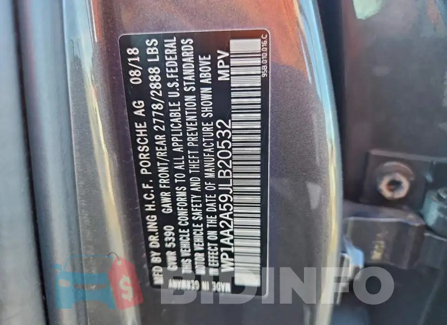 WP1AA2A59JLB20532 Photo# 13