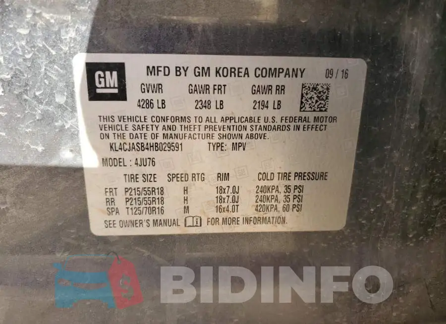 KL4CJASB4HB029591 Photo# 13